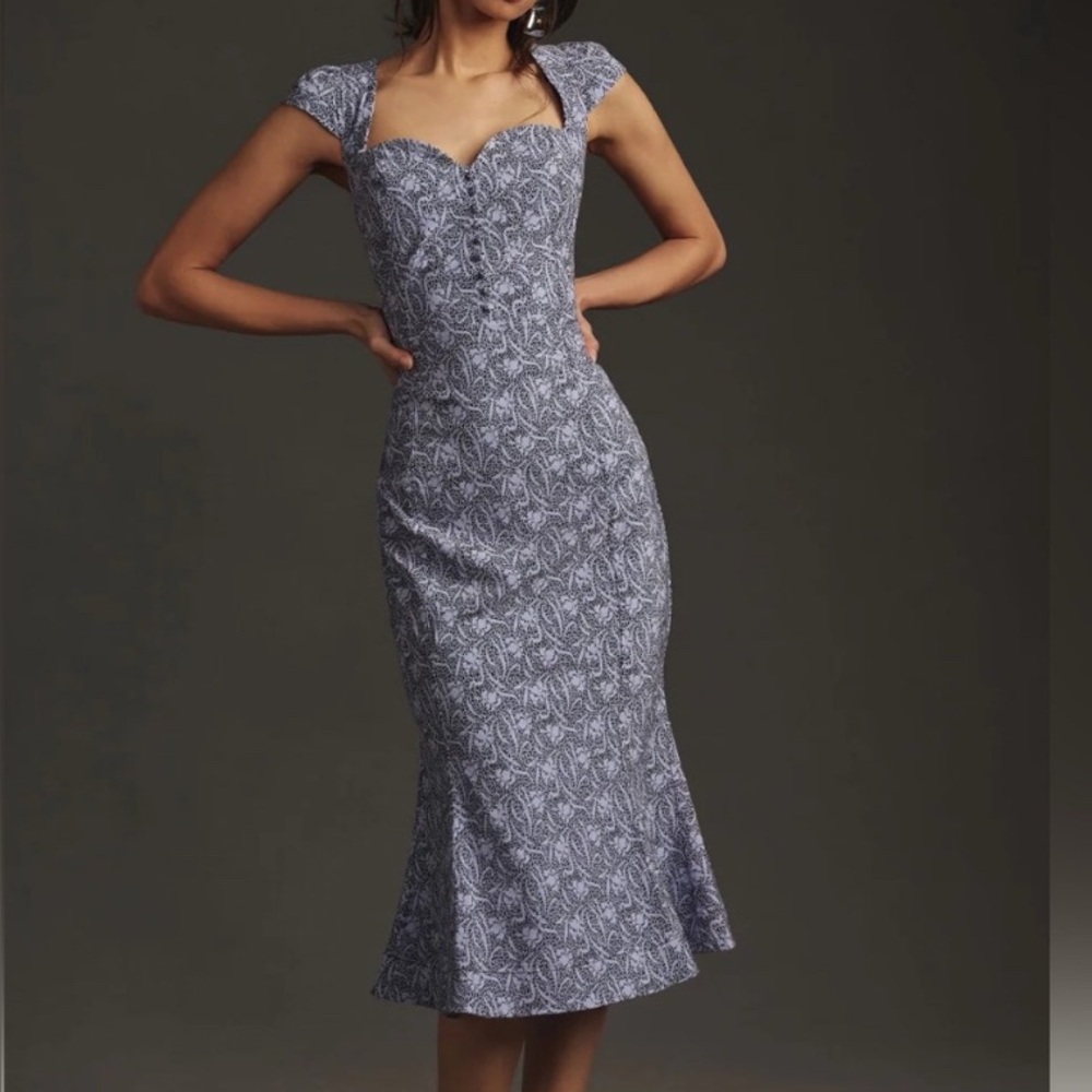 Anthropologie Purple Floral Dress